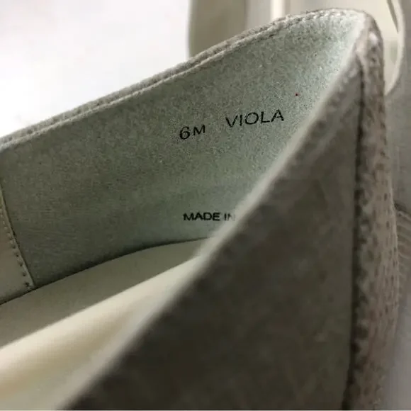 Proxy Viola linen leather beige kitten heel shoe size 6 - Picture 12 of 13